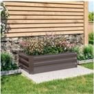 Galvanized Steel Square Raised Garden Bed Planter Box