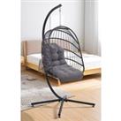 110 X 48cm Outdoor Waterproof Tufted Swing Seat Cushion Garden Chair Cushion