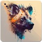 Hyena Face Splashart Light Background Coasters - Set of 4
