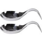 Stainless Steel Spoon Rest Pack of 2