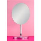 Oval Chrome Vanity Mirror