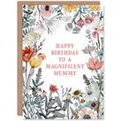 Mummy Happy Birthday Card Summer Meadow Floral Blooms Plants Garden Flowers For Her Greeting Card