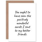 Wonderful Cards To Better Friends Birthday Christmas Greetings Card