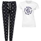 You Are Beautiful Strong Worthy Loved Navy Star Pyjama Set