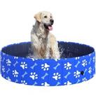 Dog Swimming Pool Foldable Pet Bathing Shower Tub Padding Pool Dia 120cm L