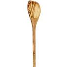 Olive Wood Natural Grained Rustic Kitchen Dining Round Spoon With Corner (L) 30cm