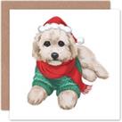 Christmas With Dudley The Cockapoo - Christmas Greetings Card Cute Xmas Cockapoo Dog