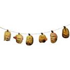 12ft Spooky Pumpkin Face Banner Garland - Halloween Bunting Themed Party Decor