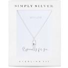 Simply Silver Sterling Silver 925 Mini Lock Necklace - Gift Boxed