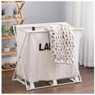 Large Folding Laundry Basket Lightweight Waterproof Bathroom Hamper