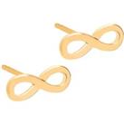 Gift Packaged 'Atarah' 18ct Gold Plated Sterling Silver Infinity Earrings