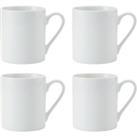 Egret China Mugs, Set of 4, 380ml, White