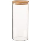 Glass Storage Jar with Wooden Lid 2 Litre