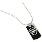 Stainless Steel Engraved Crest Dog Tag And Chain