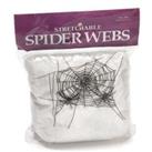 10pk Halloween Spider Web with 4 Spiders - Stretchable White Cobweb Decoration