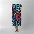 Multicoloured Flower Pattern Beach Towel