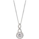 Gift Packaged Rhodium Plate Infinity Pendant Necklace