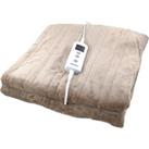 120x160cm Soft Heated Warm Throw Over Blanket with Timer and 10 Heat Settings (Mink Beige)