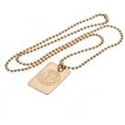 Gold Plated Dog Tag And Chain