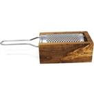 Olive Wood Natural Grained Rustic Kitchen Dining Grater w/ Box (Diam) 11cm
