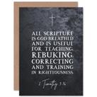 Bible Card 2 Timothy 3:16 All Scripture is God Breathed Christian Bible Verse Card
