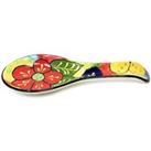 Classic Spanish Hand Painted Kitchen Dining Spoon Rest (L) 26cm Floral