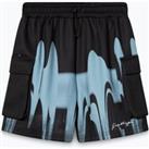 Multi Blue Drips Shorts