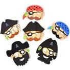 12Pcs Pirate Foam Face Masks - Bright Color Halloween Costume Party Bag Fillers