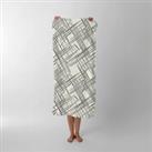 Monochrome Distressted Pattern Beach Towel
