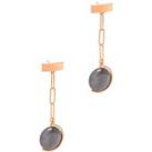 Gift Packaged 'Lucille' 18ct Rose Gold Plated Sterling Silver Earrings