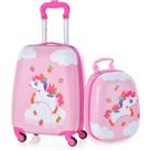 2Pcs 12 16 ABS Kids Suitcase Backpack Luggage Set School Travel Lightweight