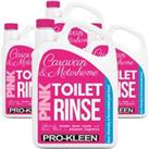 Pink Toilet Chemical Rinse Fluid Caravan & Motorhome Cleaner 4 x 2L