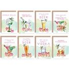 Boozey Christmas Drinks Xmas Card Pack Greeting Cards With Envelopes Pack of 8