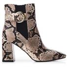 'Kailee' Snake Print Heeled Boots
