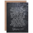 Bible Card Ephesians 2:8-10 Saved Through Faith Gift Of God Created In Jesus Christian Bible Verse C