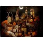 Spooky Halloween Village Chopping Board
