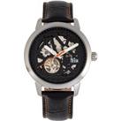 Rudolf Automatic Skeleton Leather-Band Watch