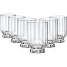 Florian Double Whisky Glasses - 375ml - Clear - Pack of 6