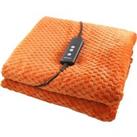 Waffle Soft Fleece Heated Electric Throw Over Blanket Honeycomb Overblanket with Timer and 10 Heat S