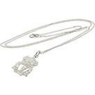 Sterling Silver Crest Pendant And Chain