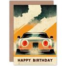 Birthday Japanese Sports Car Racing For Dad Him Greeting Card