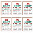 Christmas Cards - Funny Eye Chart Drink Set Xmas Blank Greeting Cards With Envelopes Pack of 6