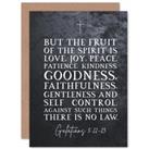 Bible Card Galatians 5:22-23 The Fruit of the Spirit is Love Joy Peace Christian Bible Verse Card