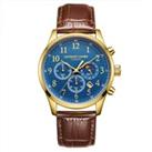 Hand Assembled Moonphase Chronograph Gold Blue Watch