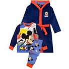 Mickey Mouse Dressing Gown and Pyjamas Set
