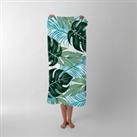 Tropical Pattern With Bright Plants And Flowers Beach Towel