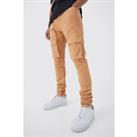 Tall Fixed Waist Skinny Stacked Zip Cargo Trouser