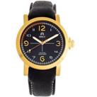 Berge Leather-Band Men's Diver Watch