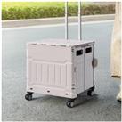 75L Collapsible Storage Cart Plastic Camping Trolley