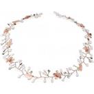 Rose Gold Plated Clear Crystal Long Hair Vine - Gift Pouch